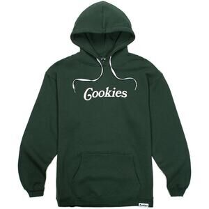 Brand New Cookies Smell the flowers Pullover Hoodie Forest Green Mens Small